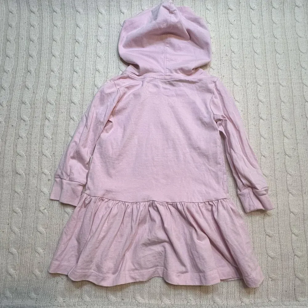 Polo Ralph Lauren Logo Cotton Jersey Hooded Long Sleeve Dress sz 18 M